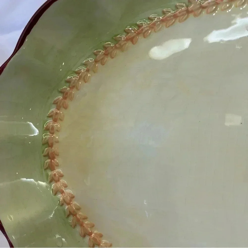 Bella Casa By GANZ Ceramic Fruit & Vegetable 14" Platter - Picture 3 of 4
